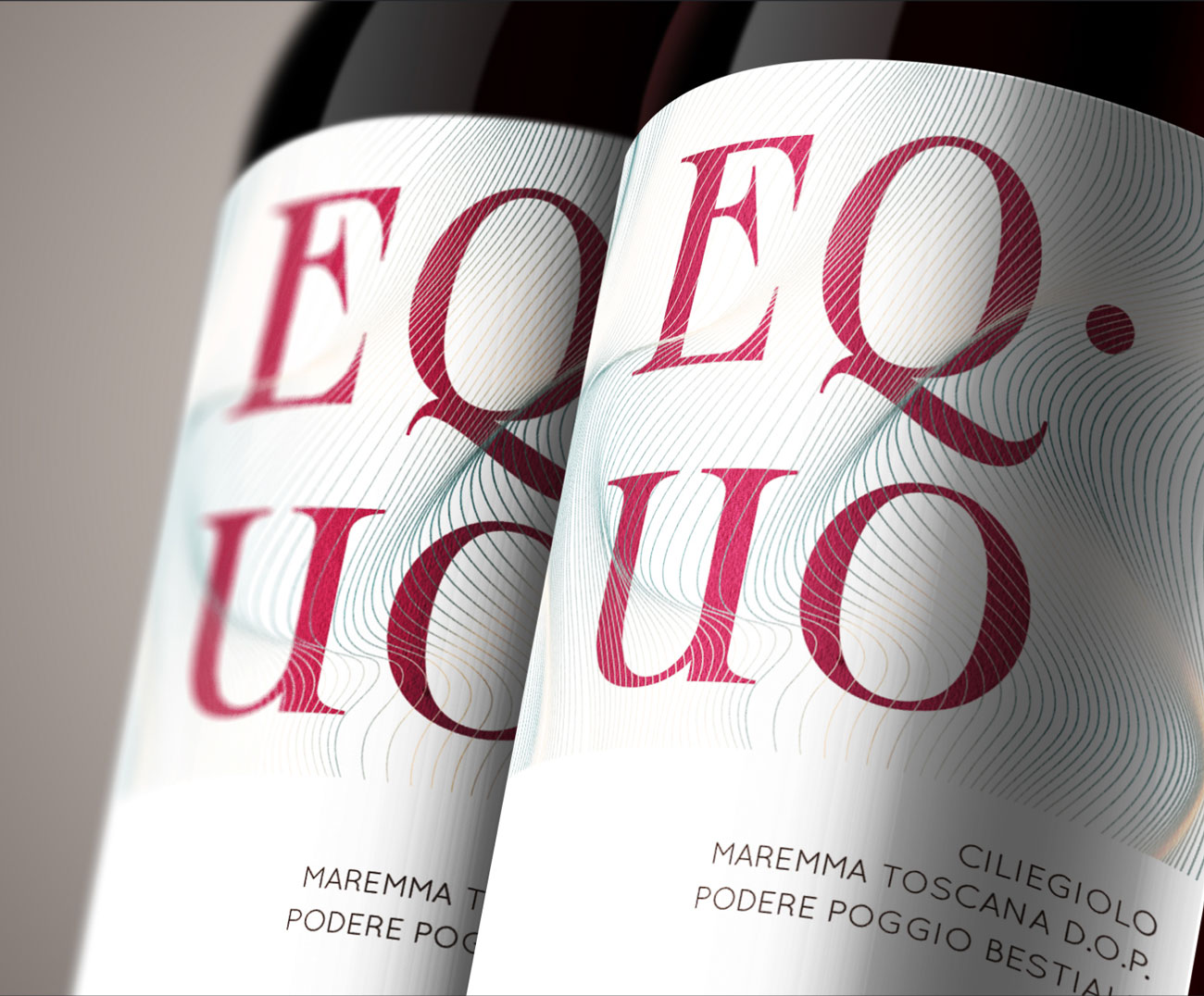dettaglio mockup etichetta vino Equo